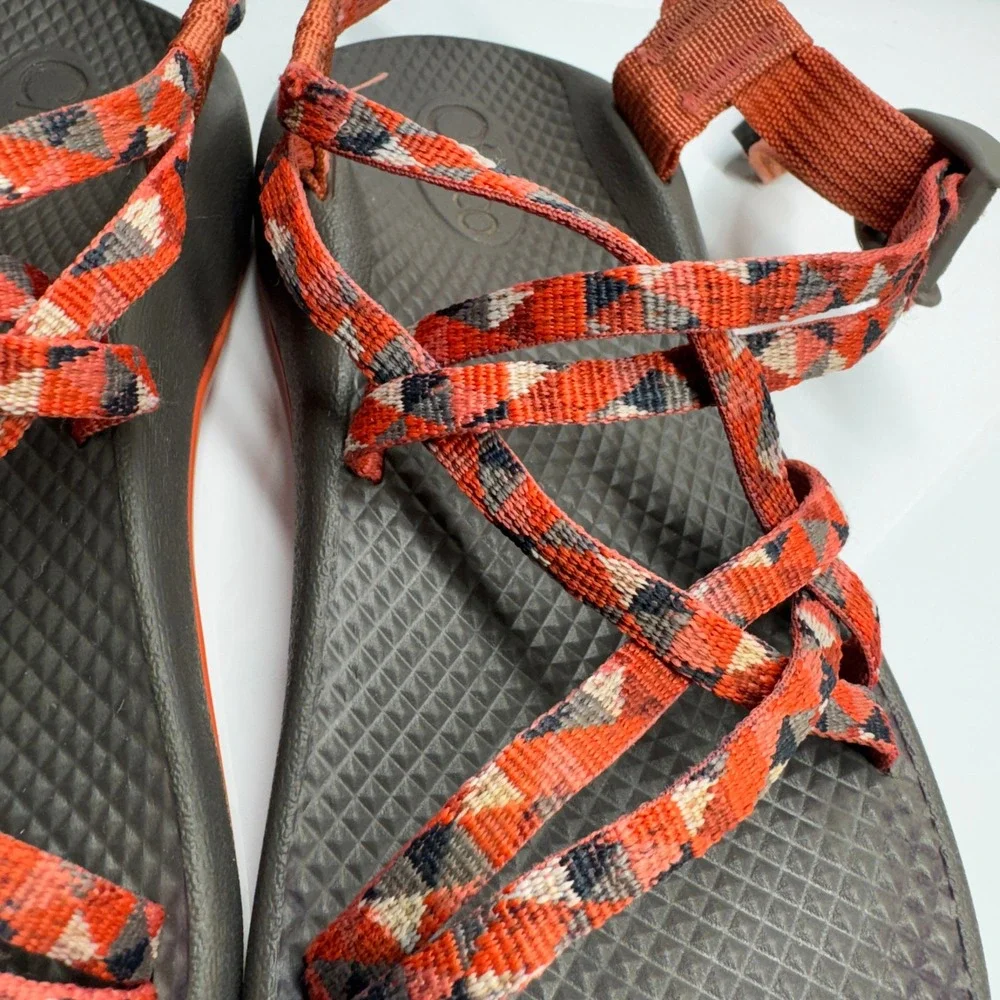 Chaco Z Sandals Youth Rusty Orange Pink Multi Color Strappy Comfort Sport Size 5